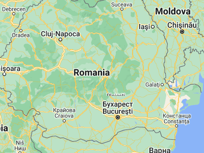 Map showing location of Codlea (45.7, 25.45)