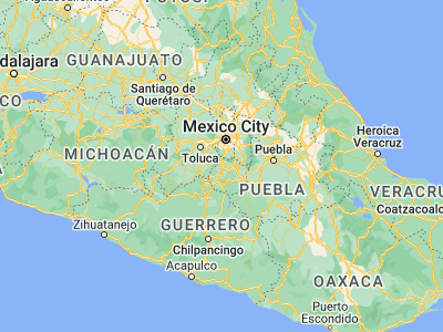 Map showing location of Cuernavaca (18.94201, -99.22646)