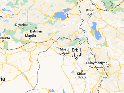 Map showing location of Dahūk (36.86709, 42.98845)