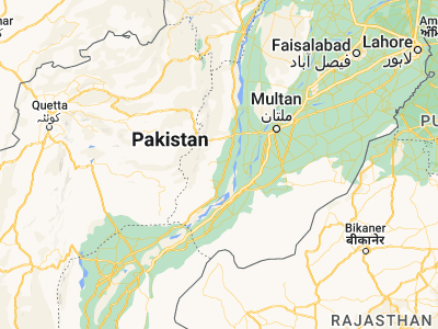 Map showing location of Dājal (29.55767, 70.37615)