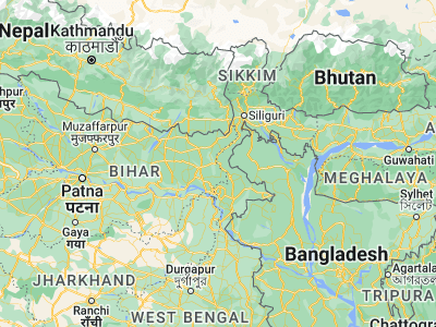 Map showing location of Dālkola (25.87576, 87.84009)