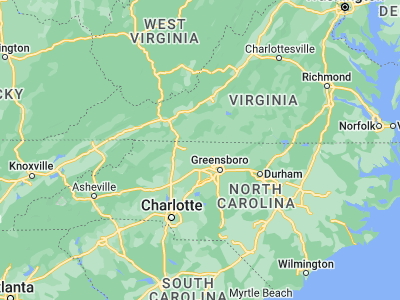 Map showing location of Danbury (36.4093, -80.20588)