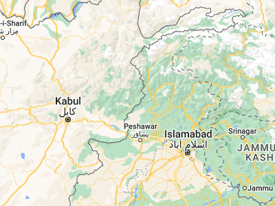 Map showing location of Dāngām (34.99231, 71.41943)