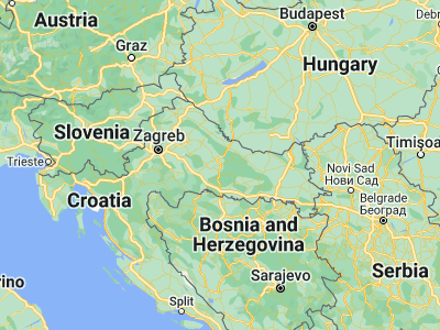 Map showing location of Daruvar (45.59056, 17.225)