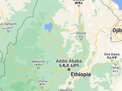 Map showing location of Debre Werk’ (10.66667, 38.16667)