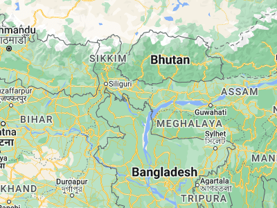 Map showing location of Dīnhāta (26.13526, 89.46129)