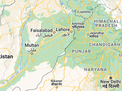 Map showing location of Dīpālpur (30.67091, 73.65292)