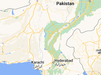 Map showing location of Dokri (27.37427, 68.09673)