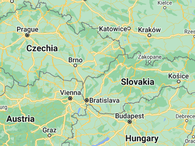 Map showing location of Dolní Němčí (48.96837, 17.58585)