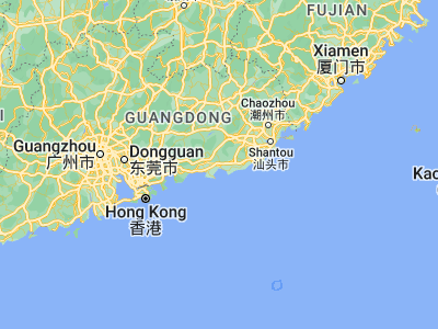 Map showing location of Donghai (22.94594, 115.64204)