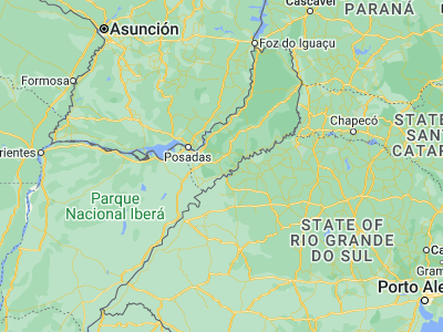 Map showing location of Dos Arroyos (-27.70784, -55.23364)