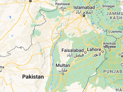 Map showing location of Dullewāla (31.83587, 71.43625)