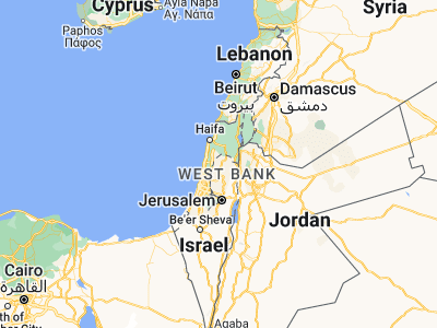 Map showing location of Faḩmah (32.38291, 35.17912)