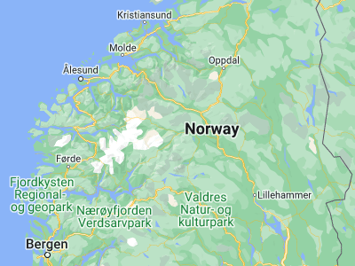 Map showing location of Fossbergom (61.83773, 8.56842)