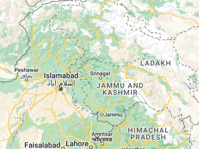 Map showing location of Gāndarbal (34.22992, 74.7783)