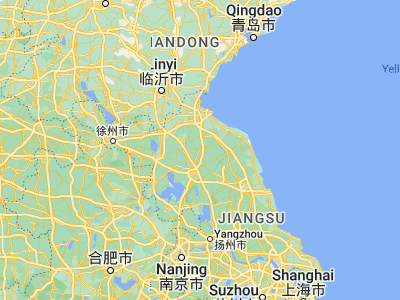 Map showing location of Gaogou (34.0175, 119.18861)