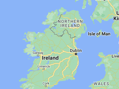 Map showing location of Granard (53.76667, -7.5)