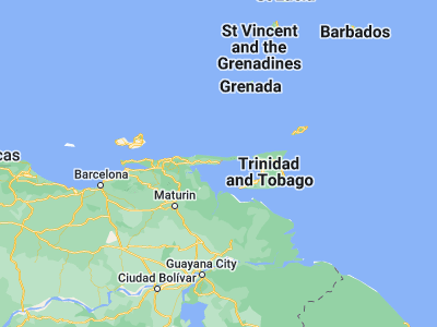 Map showing location of Güiria (10.57806, -62.29772)