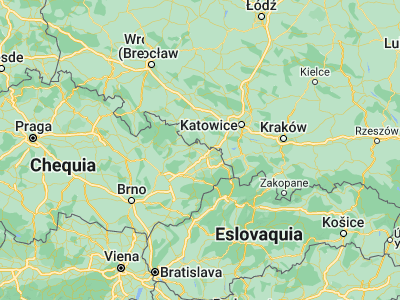 Map showing location of Háj ve Slezsku (49.89856, 18.0954)