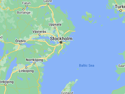 Map showing location of Haninge (59.16775, 18.14478)