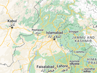 Map showing location of Hazro (33.90914, 72.49212)