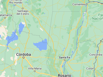 Map showing location of Hersilia (-30.00447, -61.8408)