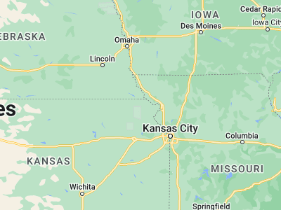 Map showing location of Hiawatha (39.8525, -95.53582)