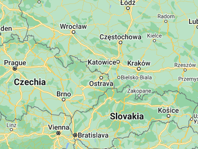 Map showing location of Hlučín (49.89795, 18.19196)