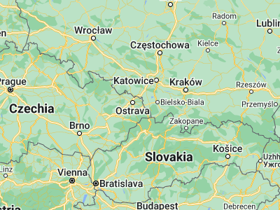 Map showing location of Horní Těrlicko (49.75177, 18.4829)