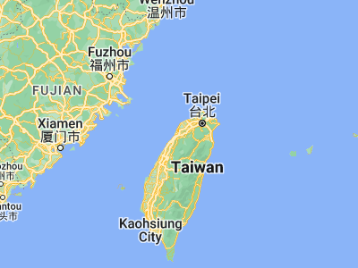 Map showing location of Hsinchu (24.80361, 120.96861)