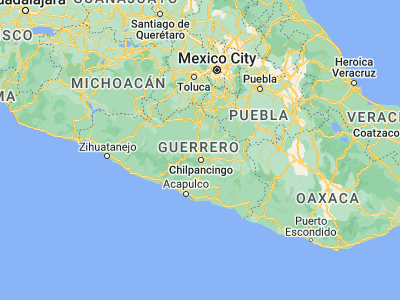 Map showing location of Huitziltepec (17.75633, -99.48013)