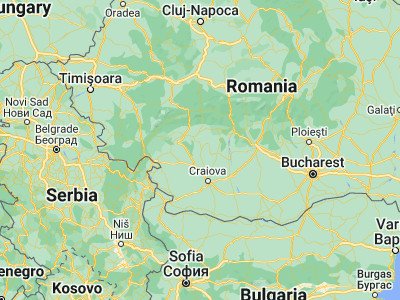 Map showing location of Hurezani (44.8, 23.65)