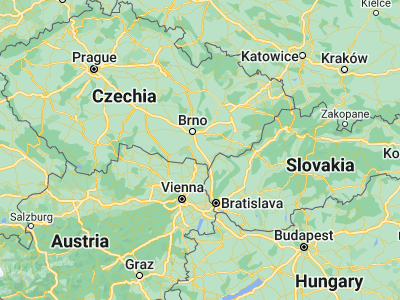 Map showing location of Hustopeče (48.94085, 16.73762)