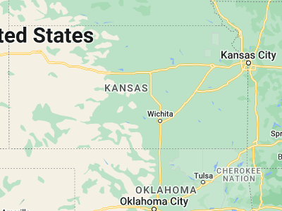 Map showing location of Hutchinson (38.06084, -97.92977)