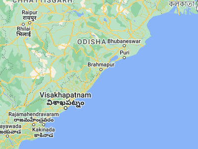 Map showing location of Ichchāpuram (19.11667, 84.7)