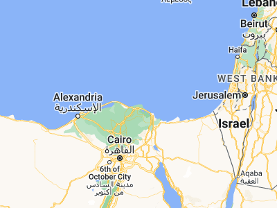 Map showing location of ‘Izbat al Burj (31.5084, 31.84106)