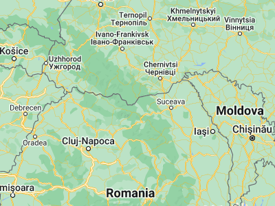 Map showing location of Izvoarele Sucevei (47.75, 25.18333)