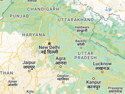 Map showing location of Jahāngīrābād (28.40338, 78.10562)