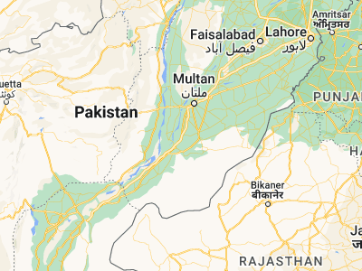 Map showing location of Jalālpur Pīrwāla (29.50687, 71.21917)