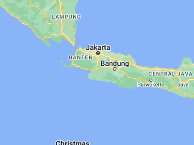 Map showing location of Jampang Tengah (-7.0568, 106.8014)