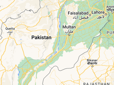 Map showing location of Jāmpur (29.64414, 70.59544)