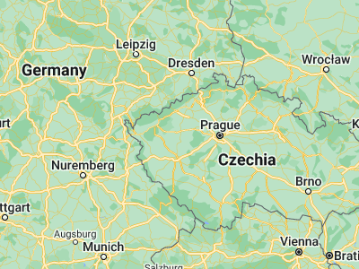 Map showing location of Jesenice (50.09703, 13.46948)