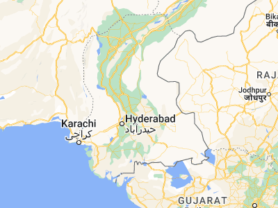 Map showing location of Jhol (25.95507, 68.88821)