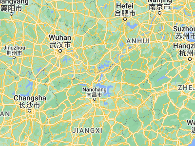 Map showing location of Jiujiang (29.73333, 115.98333)