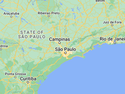 Map showing location of Jundiaí (-23.18639, -46.88417)