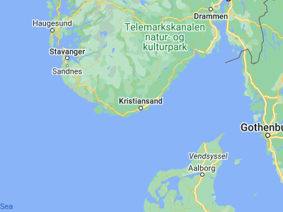 Map showing location of Justvik (58.2, 8.03333)