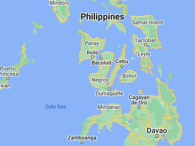 Map showing location of Kabankalan (9.9902, 122.8142)