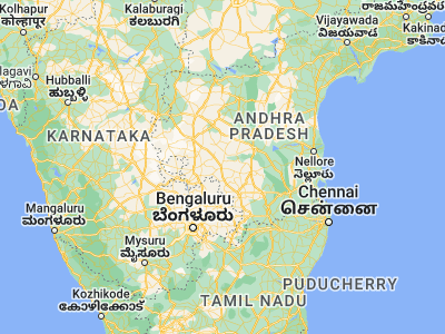 Map showing location of Kadiri (14.11667, 78.16667)