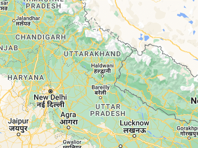 Map showing location of Kālādhūngi (29.28319, 79.34936)