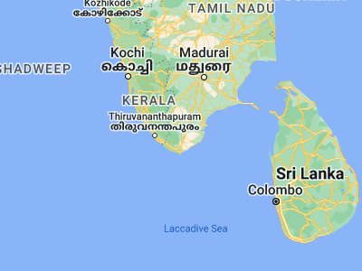 Map showing location of Kalakkādu (8.5, 77.56667)